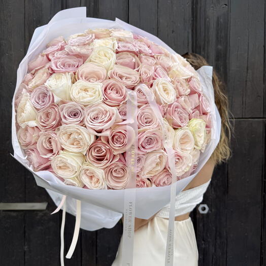 Luna de Miel - Ramo de 101 Rosas Pastel