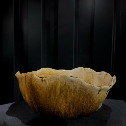 Cuenco de ceramica organica marron