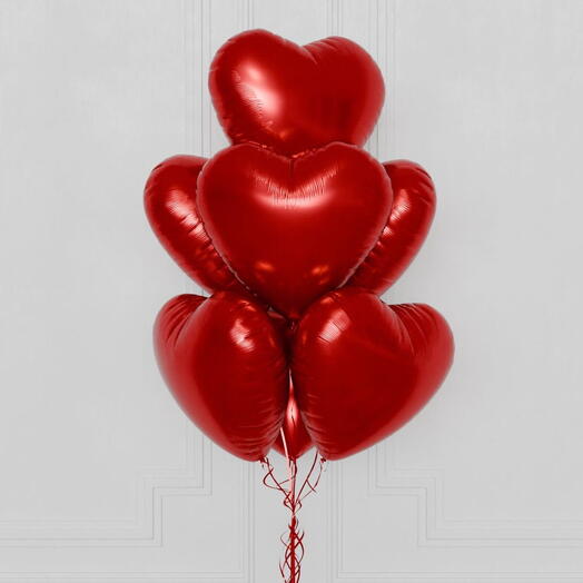 Globos en forma de corazon Rojo 7un