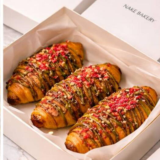 Caja con 4 croissants Pistacho Chocolate