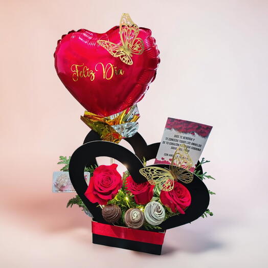 Arreglo Corazon Feliz dia