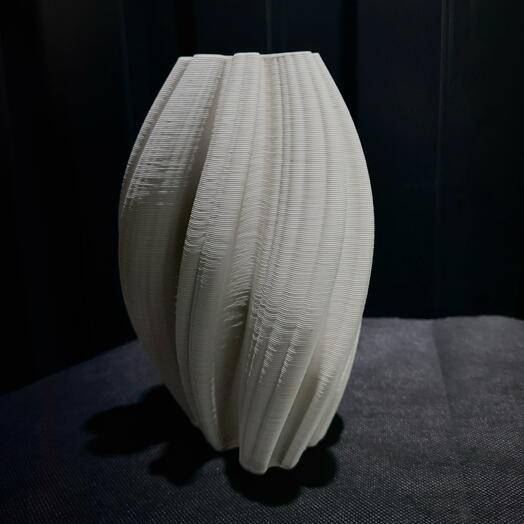 Jarron de ceramica impreso brote blanco