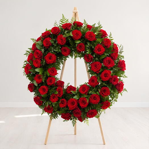 Funeral wreath eternal love