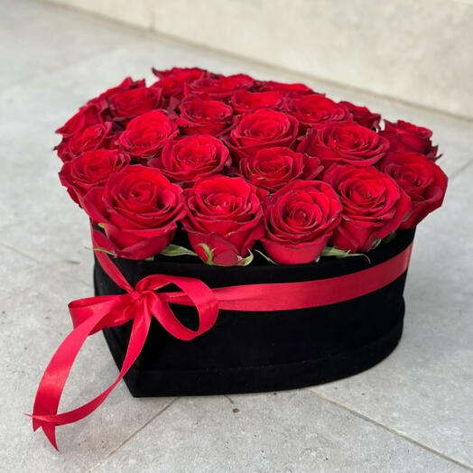 Caja de rosas clasica