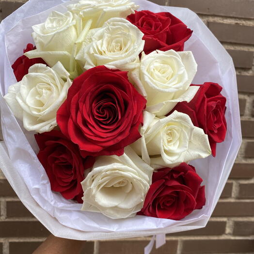 Neige et Feu 13 roses