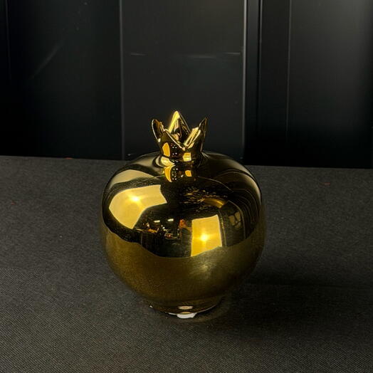 Jarron d10 ceramica granada oro de ARAIK GALSTYAN