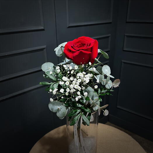 Ramito de una rosa con Paniculata