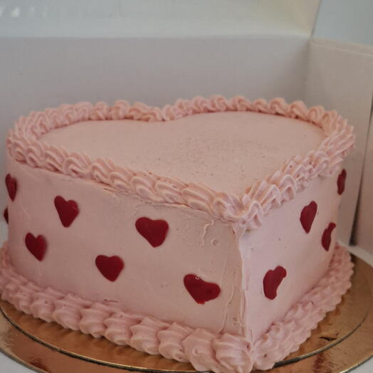 Pastel de cumple Lambeth con corazones