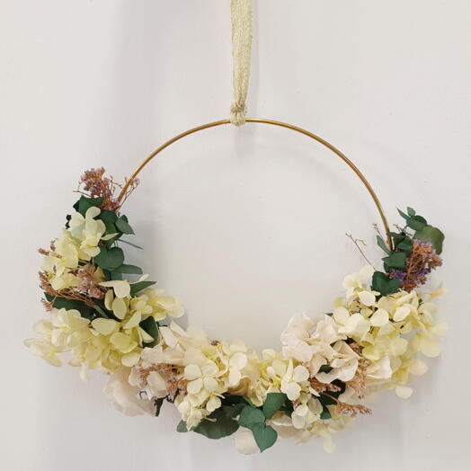 Corona de flores  verde Lima