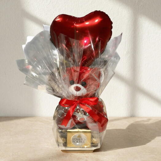 Oso Ferrero con Globo - Regalo Dulce y Romantico