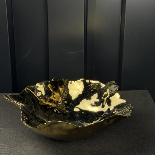 Cuenco organico ceramica oro de ARAIK GALSTYAN