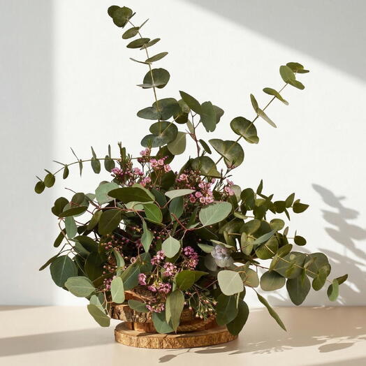 Autumn – Eucalyptus and waxflower bouquet, premium natural autumn arrangement