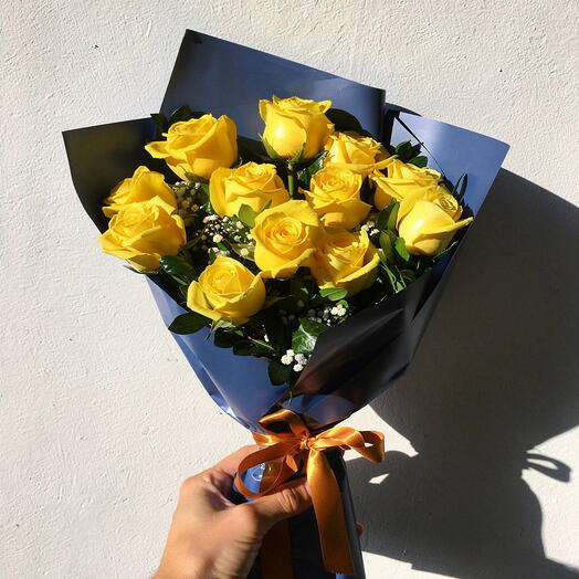 Ramo de 12 Rosas Amarillas