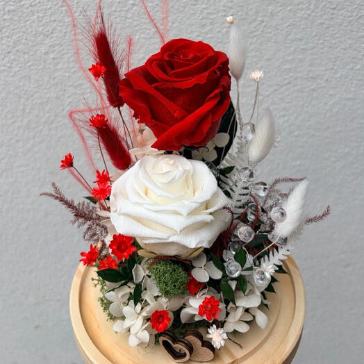 Fire n Ice rosa eterna -Añade chocolates de lujo, velas, o tarjetas a tu regalo