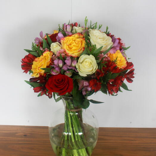 Ramo de rosas multicolor - Fest