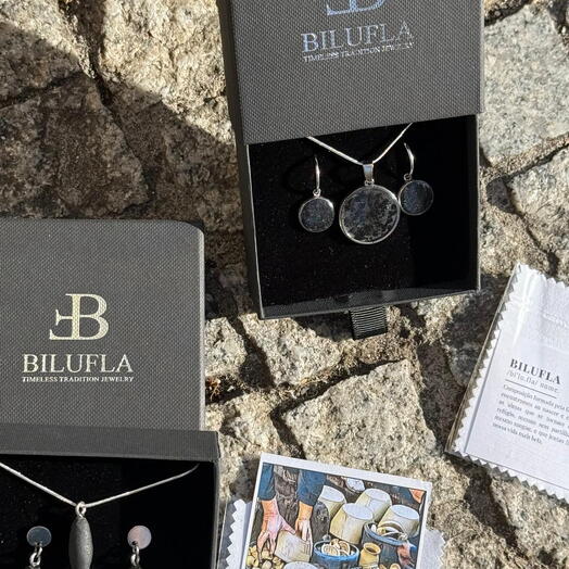 Conjunto - Pendientes   Collar Redondos