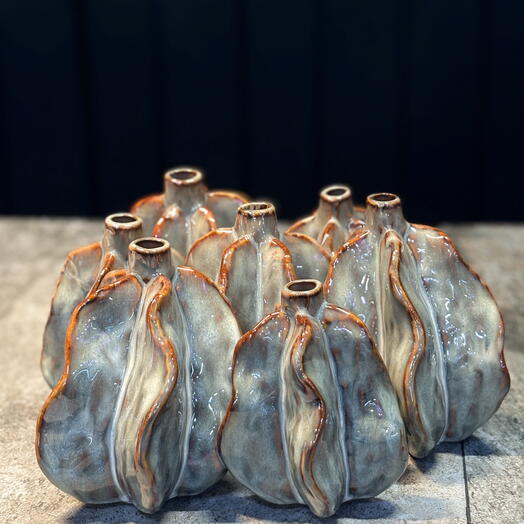 Ceramica de 7 piezas gris