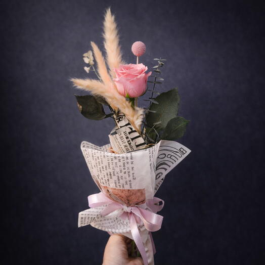 Ramo preservado tonos rosas