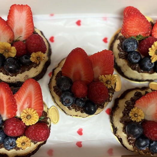 Pack of 5 Mini Chocoflans "Red Fruit Temptation"