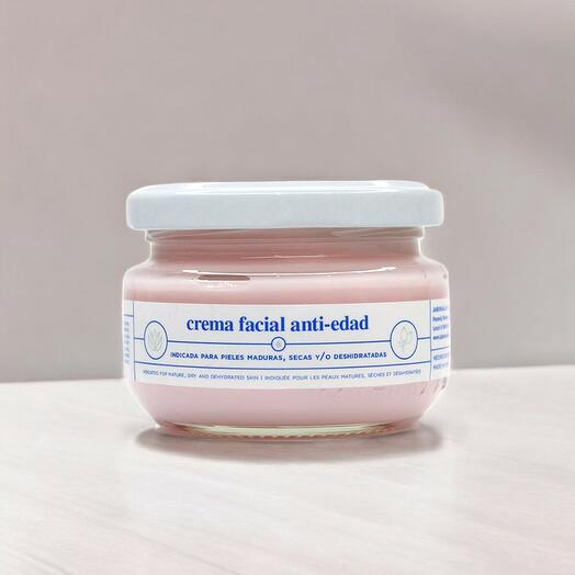 Crema Facial Anti-Edad con Rosa Mosqueta y Aloe Vera ECO - 120ml