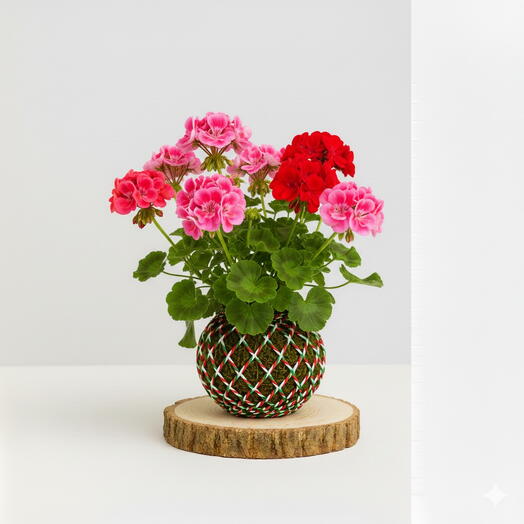 Kokedama Geranio