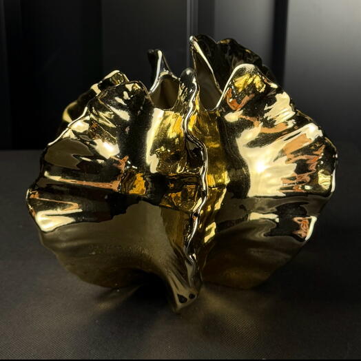 Jarron ceramica capsula oro de ARAIK GALSTYAN