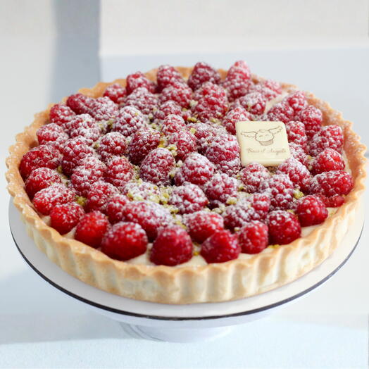 Tartaleta de Pistacho y frambuesas (5 porciones)