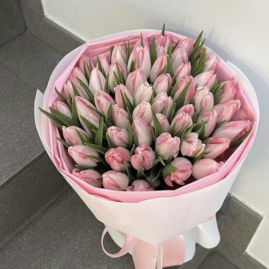 Букет Рожевих Тюльпанів Преміум