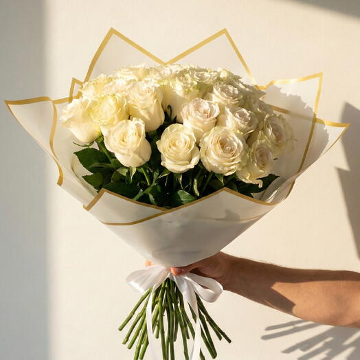Ramo 24 rosas blancas