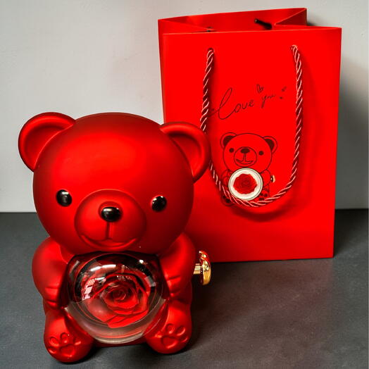 Oso con rosa y colgante️