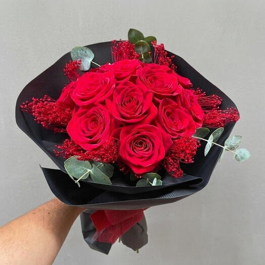 Bouquet 12 rosas rojas