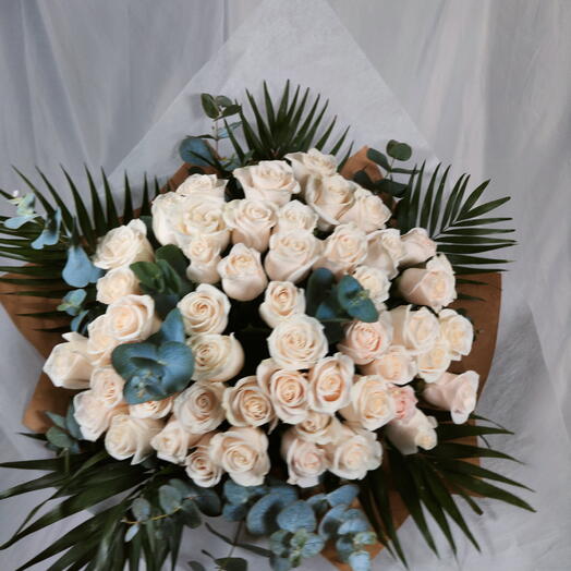 Bouquet 49 rosas blancas