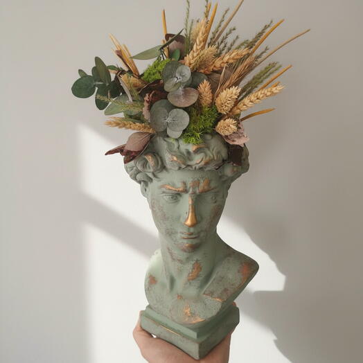 Busto David de Miguel Angel estallido flor eterna