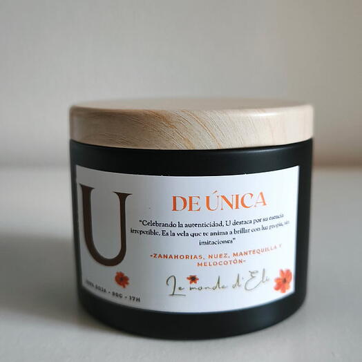 Vela aromatica U de Unica 90g
