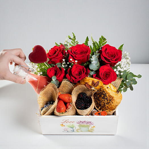 Desayuno Premium con Rosas