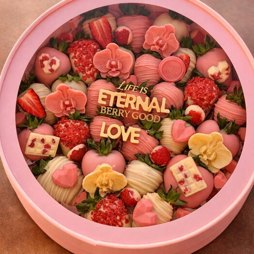 Berry Eternal Love Box – Circular Grande (30 cm)