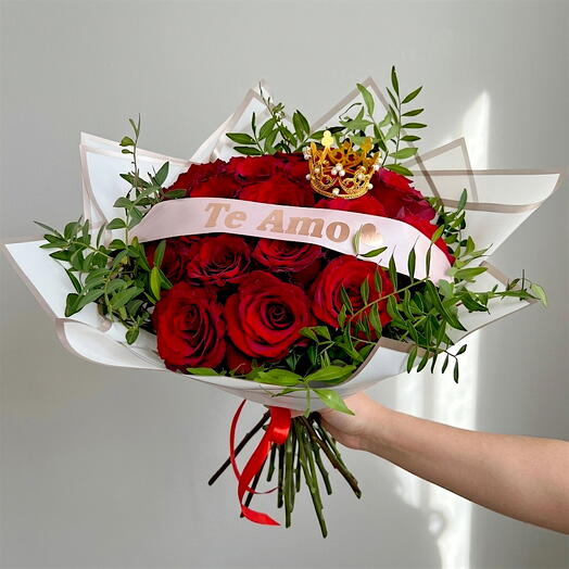 Ramo te amo de rosas rojas