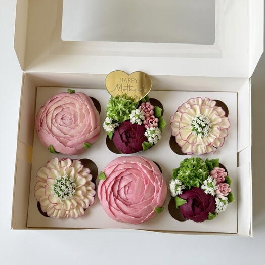 Garden Box for Mom - 6 cupcakes