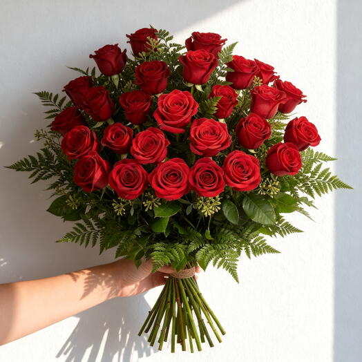 Ramo Funebre Kiev – Bouquet de Rosas Rojas para Condolencias y Funeral en Madrid