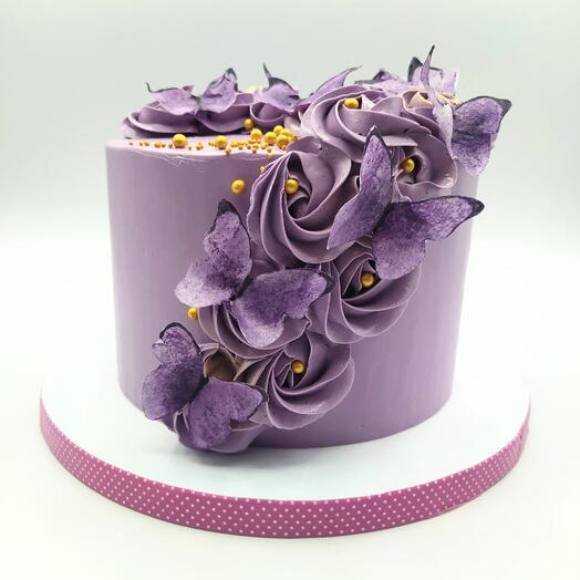 Tarta Floral con Mariposas