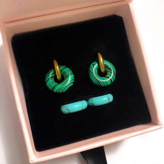 Pack de pendientes MALAQUITA + TURQUESA