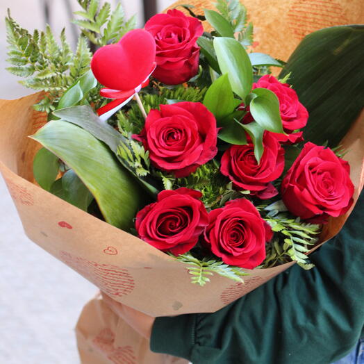 Ramo de 7 Rosas Rojas