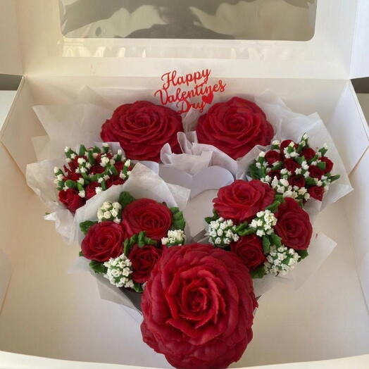 Corazon True Love Valentines - 7 cupcakes
