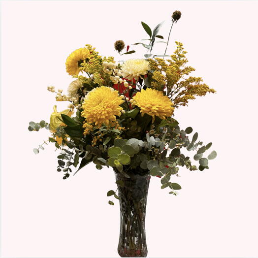 Ramo en Cristal Amarelo