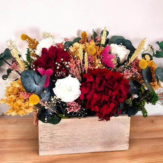 Caja floral seca elegante