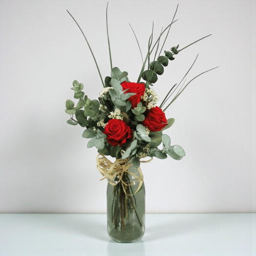 Bouquet of 3 Preserved Roses