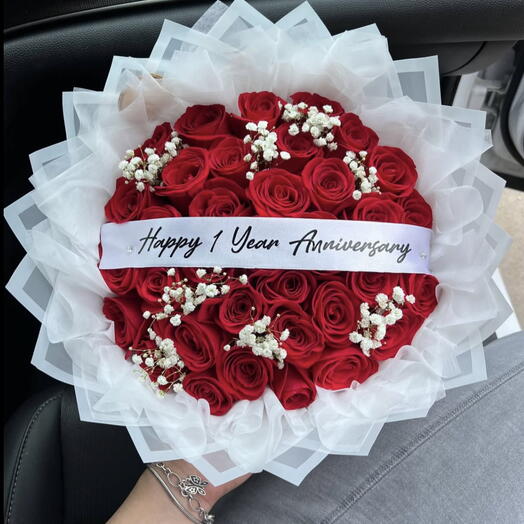 Ramo cinta personalizable 30 rosas