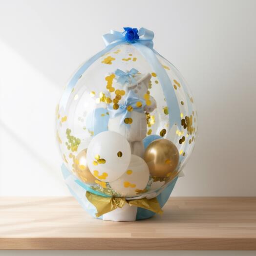 Globo Boy Baby Shower | Decoracion y Regalo para Nacimiento o Celebracion de Bebe Nino (body T 6-12 meses) balloons