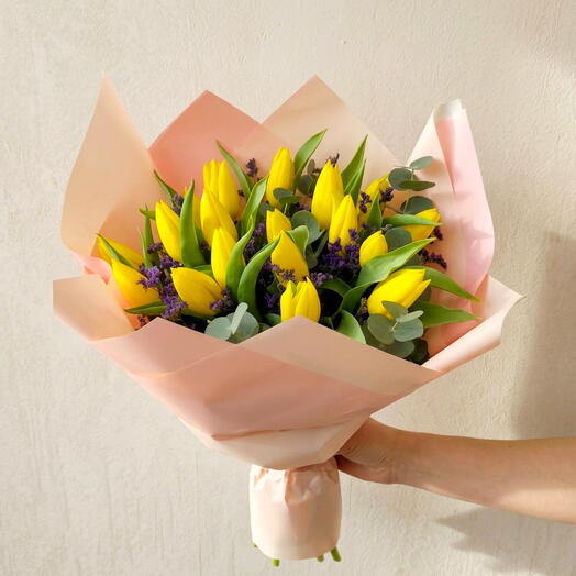 20 tulipanes amarillos