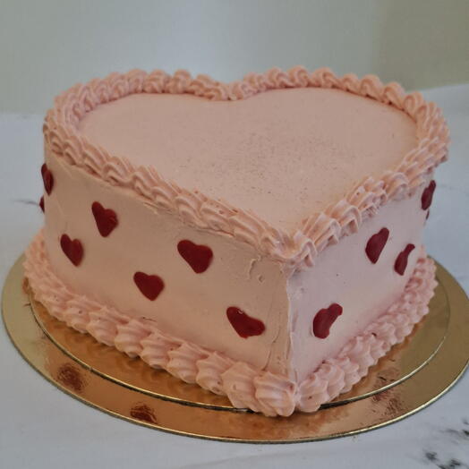 Pastel de cumple Lambeth con corazones